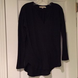 Loft black shirttail sweater